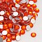 Glass Flat Back Rhinestone, Grade A, Back Plated, Faceted, Half Round, Hyacinth, 7.1~7.3mm, about 288pcs/bag