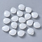 Baking Painted Glass Beads, Top Drilled Beads, Imitation Jade, Teardrop, White, 12.5x10.5x5.5mm, Hole: 0.9mm