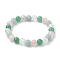 8mm Round Natural Rose Quartz & Amazonite & Green Aventurine & Quartz Crystal Beaded Stretch Bracelets for Women, Inner Diameter: 2-1/8~2-3/8 inch(5.5~6cm)