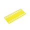 Plastic Embroidery Thread Plate, Cross Stitch Threading Board Tools, Rectangle, Yellow, 19.3x7.9x0.1cm