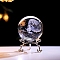 Inner Carving Glass Crystal Ball Diaplay Decoration, Fengshui Home Decor, Clear, Astronaut, 60mm