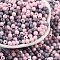 Opaque Acrylic Beads, Round, Misty Rose, 4mm, Hole: 1.2mm