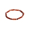 Natural Red Jasper Bead Stretch Bracelets, with Alloy Beads, Column, Inner Diameter: 5cm