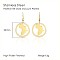 African Map Shape Dangle Earrings, with Stainless Steel Hooks, Golden, 26mm