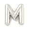 Rack Plating Brass Pendants, Long-Lasting Plated, Lead Free & Cadmium Free, Letter Charm, Letter M, 22x19x5mm, Hole: 3x1.5mm