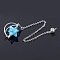 Synthetic Turquoise Pointed Dowsing Pendulums, with Platinum Brass Findings, Star, 205mm