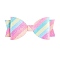 Cloth Alligator Hair Clips, Bowknot, Colorful, 45x100mm