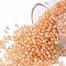 TOHO Round Seed Beads, Japanese Seed Beads, (301) Inside Color Light Topaz/Peach Lined, 11/0, 2.2mm, Hole: 0.8mm, about 50000pcs/pound