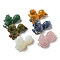 Natural & Synthetic Mixed Gemstone Carved Healing Squirrel Figurines, Reiki Energy Stone Display Decorations, 35.5~36.5x18~19x51mm