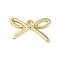 Rack Plating Alloy Pendants, Cadmium Free & Lead Free, Bowknot, Golden, 13x21x1.4mm, Hole: 2mm