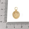 Brass Micro Pave Clear Cubic Zirconia Charms KK-E111-32G-G-3