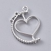 Alloy Open Back Bezel Pendants PALLOY-WH0067-91P-1