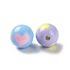 Two Tone Opaque Acrylic Beads X-SACR-I005-07B-2