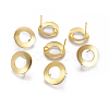 Brass Stud Earring Findings KK-G365-11MG-1
