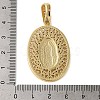 Rack Plating Brass Micro Pave Clear Cubic Zirconia Pendants KK-C067-09G-03-3