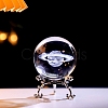 Inner Carving Glass Crystal Ball Diaplay Decoration PW-WGD9143-11-1