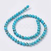 Sea Shell and Synthetic Turquoise Assembled Beads Strands X-G-G758-04-6mm-2