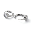 304 Stainless Steel Flat Round Hoop Earrings EJEW-D095-22P-01-2