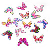 7 Colors Epoxy Resin Flower Print Big Pendants RESI-TA0002-60B-10