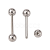 304 Stainless Steel Straight Barbell Tongue Rings STAS-R115-29A-P-3