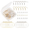 40Pcs 4 Styles 304 Stainless Steel Earring Hooks & Hoop Earring Findings STAS-CJ0002-38-1