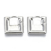 Brass Huggie Hoop Earrings EJEW-N011-42P-NF-1