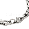 304 Stainless Steel Byzantine Chain Bracelets for Men BJEW-B093-05P-3