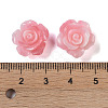 Synthetic Coral 3D Flower Rose Beads CORA-A005-14mm-25-4