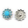 Alloy Rhinestone Buttons SNAP-A047-06P-NR-1