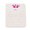 50Pcs Rectangle Paper Crown Print Earring Display Cards CDIS-M008-01B-1