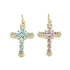 Real 18K Gold Plated Brass Micro Pave Cubic Zirconia Pendants KK-A209-19G-2