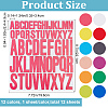 CRASPIRE 12 Sheets 12 Colors PVC Alphabet Decorative Stickers DIY-CP0008-60-2