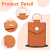 CHGCRAFT 3Pcs 3 Colors Access Card Holder Leather Keychain KEYC-CA0001-53-3
