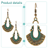 ANATTASOUL 4 Pairs 4 Colors Hollow Teardrop Alloy Dangle Earrings with Brass Pins for Women EJEW-AN0004-57-3