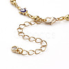 Handmade Brass Enamel Link Chains Jewelry Sets SJEW-JS01164-7