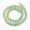 Frosted Round Natural Green Aventurine Beads Strands G-D797-10mm-2