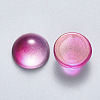 Transparent Spray Painted Glass Cabochons GLAA-S190-013C-D02-2