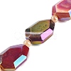 Electroplated Natural Agate Beads Strands G-L604-B01-01E-2