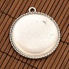 Tibetan Style Alloy Pendant Cabochon Settings and Transparent Glass Cabochons DIY-X0210-AS-FF-2
