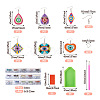 DIY Diamond Acrylic Evil Eye Theme Earrings Kit DIY-TA0005-71-3
