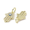 Real 18K Gold Plated Brass Micro Pave Cubic Zirconia Pendants KK-L209-065G-02-2