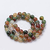 Natural Peacock Green Agate Beads Strands G-S259-16-8mm-2