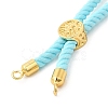 Twisted Nylon Cord Silder Bracelets DIY-B066-03G-09-2