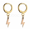 Brass Huggie Hoop Earrings EJEW-JE04208-03-1