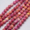 Synthetic Fossil Beads Strands G-L028-8mm-07-2