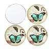 Butterfly Printed Glass Half Round/Dome Cabochons X-GGLA-N004-20mm-C-3