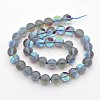 Round Synthetic Moonstone Beads Strands G-M210-10mm-05-2