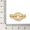 Brass Micro Pave Clear Cubic Zirconia Fold Over Clasps KK-H480-31G-3