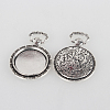 Tibetan Style Alloy Pendant Cabochon Settings X-TIBEP-N003-74AS-2