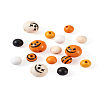 Craftdady 140Pcs Halloween Theme Painted Natural Wood Beads WOOD-CD0001-19-18